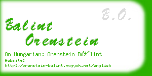 balint orenstein business card